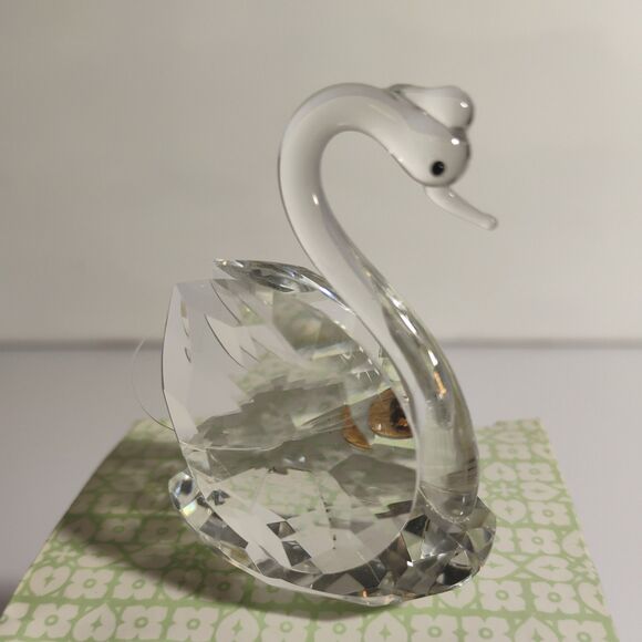 Cut Crystal Ornament Swan Timeless Treasures 27205AMC with Box - Picture 9 of 16